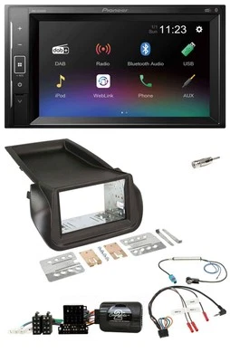 Pioneer DAB Lenkrad 2DIN Bluetooth USB Autoradio für Citroen Nemo Peugeot Bipper - Bild 1 von 4