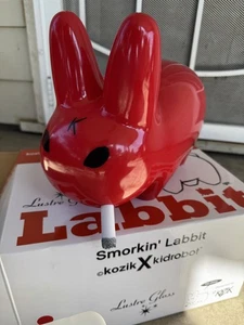 Frank Kozik x Kidrobot Smorkin’ Labbit w/ Box - Lustre Gloss Red - 10"  - Picture 1 of 5