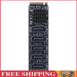 M.2 MKEY PCI-E Erweiterungskarte SATA3.0 Adapter Konverter (NVME zu 5-Port SATA) - Afbeelding 1 van 6