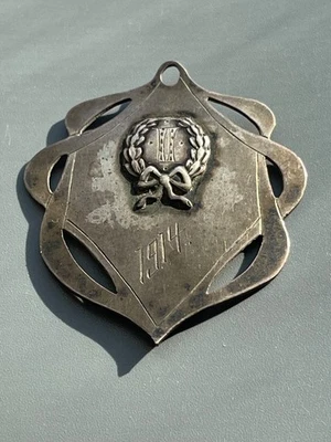 Insignia medalla deportiva .813 del Imperio ruso de Finlandia 1914 con sello de plata Foto 1 de 4