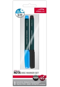 Speedlink NOTA Disc Marker Set CD DVD Blu-Ray BD stylos noir bleu - Photo 1/2