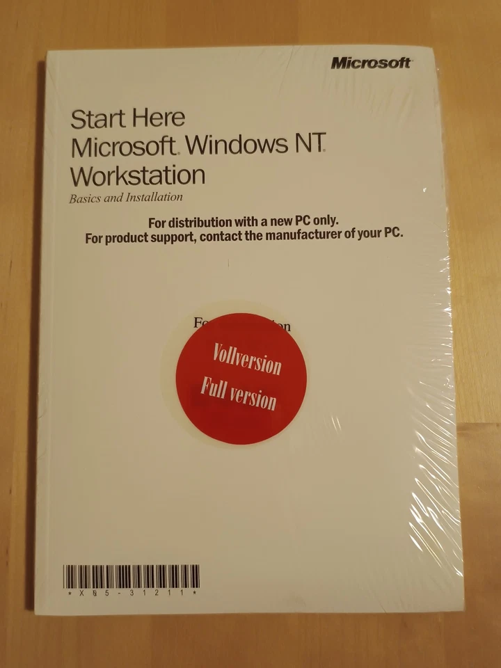Windows NT Workstation 4.0  (PC, CD, 1-2 CPU) - Vollversion / Full Version - Bild 1 von 2