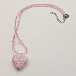 Pink Heart Fashion Jewelry Pendant Necklace - Picture 1 of 3