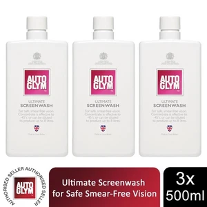 Autoglym Ultimate Concentrado Lavapantallas, Parabrisas Coche Sin Manchas, 500 ml Paquete de 3 - Imagen 1 de 11