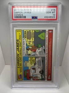 2003 Bazooka Basketball LeBron James ROOKIE RC Comic #15 PSA 10 GEM - Picture 1 of 2