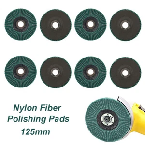 5 Zoll Nylonfaser Fächerpolierschleifscheibe für Winkelschleifer Polierpad 180 # - Bild 1 von 5