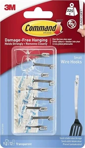 Command Wire Knebelhaken 6 Stück + 8 Streifen transparent - beschädigungsfrei Wandbehang - Bild 1 von 56