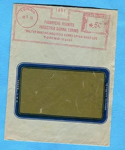 1933 TORINO -FABBRICHE RIUNITE INDUSTRIA GOMMA…..c.50. (305129) - Imagen 1 de 1