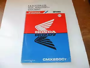 HONDA CMX250 CT WORKSHOP MANUAL 62KEN00 - Picture 1 of 2