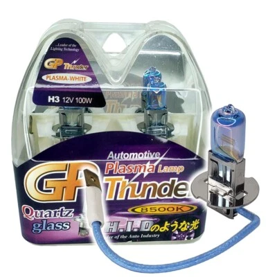 GP Thunder H3 8500K 100W Plasma White Light Bulbs for Head Lamp Fog Light DRL - Image 1 of 4