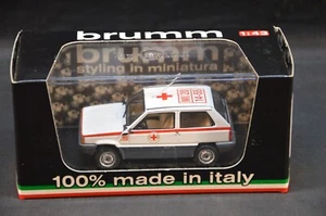 BRUMM 1/43 FIAT PANDA 45 CROCE ROSSA ITALIANA 1980 R398 DIE CAST MADE IN ITALY - Foto 1 di 3