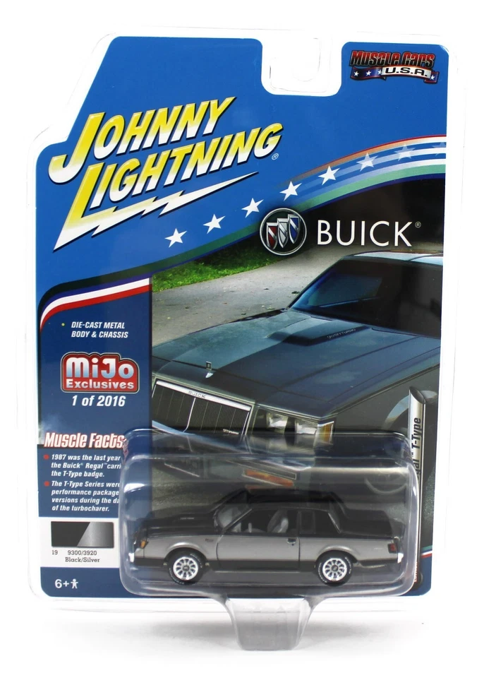 Johnny Lightning *MUSCLECARS USA* Black & Silver 1987 Buick Regal T-Type *NIP* - Image 1 of 1