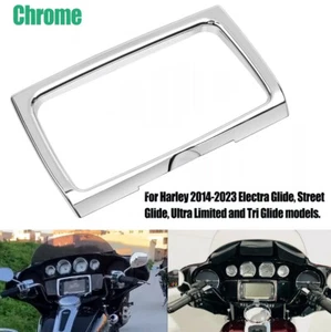 Chrome ABS Stereo Radio Trim Cover For Harley Electra Glide Ultra Limited FLHTK - Picture 1 of 13