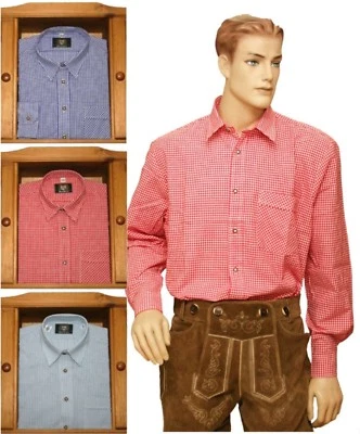 Freizeithemd Wanderhemd Trachtenhemd Hemd kleinkariert OS-TRACHTEN - Bild 1 von 4