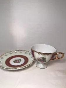 Vintage Imperial Porcelain Victorian Romantic Teacup & Saucer Ornate Beautiful - Picture 1 of 10