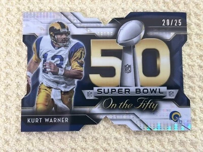 2015 Topps Chrome MINI Kurt Warner SUPERBOWL 50 PULSAR Refractor /25 - Image 1 of 2