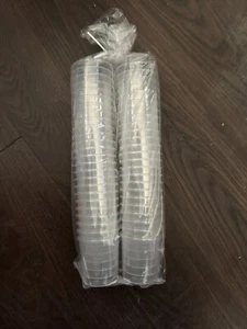 2 Ounce (60ml) Graduated Plastic Measuring Cups (50 Clear Cups) - Picture 1 of 3
