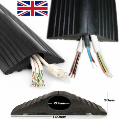 Floor Cable Cover Protector | Rubber Heavy Duty Trunking | Wire lead trip bumper - Image 1 of 4