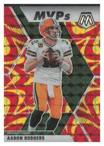 2020 Panini Mosaic Aaron Rodgers MVPs Reactive Orange Prizm #300 Packers - Picture 1 of 2