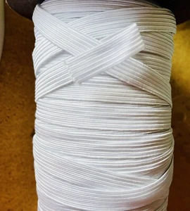 5 Yards ( 15 Ft ) Elastic Band Size 3/8 Inch Width White Color  Free Shipping - Picture 1 of 4