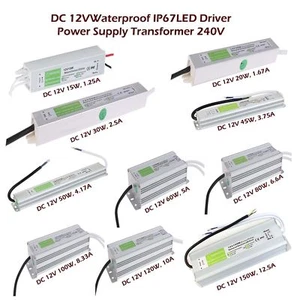 DC 12V LED controlador transformador fuente de alimentación impermeable IP67 50W-350W - Imagen 1 de 21