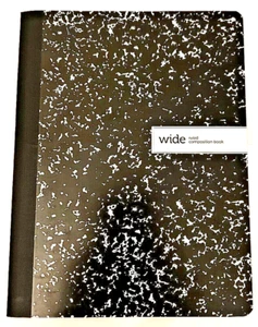 Composition Book Wide Ruled Notebooks 100 Sheets 9.75" x 7.5" - Picture 1 of 1