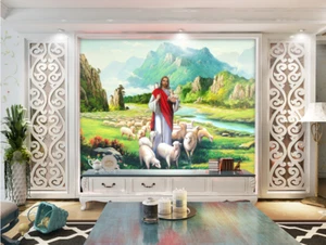 3D God Sheep Flock 48 Wall Paper Murals Wall Print Wall Wallpaper Mural AU Kyra - Picture 1 of 5