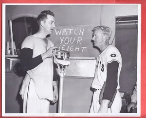 1952   NEW YORK GIANTS    8 X 10    TYPE 1       LARRY JANSEN   WHITEY LOCKMAN - Picture 1 of 2