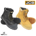 JCB 5CX+ Side Zip S1P SRC Leather Steel Toe Cap High Quality Work Safety Boots