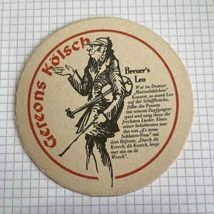 Bierdeckel 70er/80er Jahre  Breuer‘s Leo  - Gereons Kölsch - Bild 1 von 2