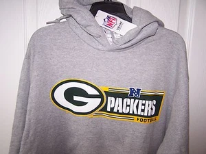 Green Bay Packers Gray Hooded Sweatshirt Hoody Mens Medium New with Tags - Picture 1 of 1