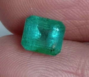Certified Good Quality Emerald Faceted Stone Octagon Zambian Loose Gemstone - Picture 1 of 5