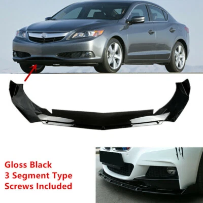 Fit For Acura ILX 2013-2018 Front Bumper Lower Lip Spoiler Splitter Black Trim - Image 1 of 4