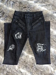 AJE Distressed Jeans Black Sz 6 - Picture 1 of 8
