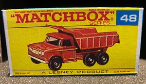 Matchbox Lesney No 48 DODGE DUMPER TRUCK Empty Repro F Style Box - Picture 1 of 1
