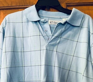 Men's Polo Shirt, Blue, K T Classics Size M - Bild 1 von 4