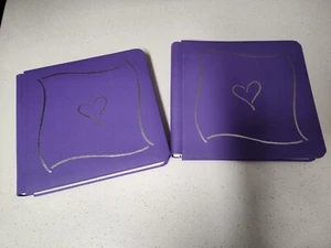 Creative Memories 2 Books 7x7 Purple Heart Scrapbook Albums New Old Stock - Picture 1 of 7