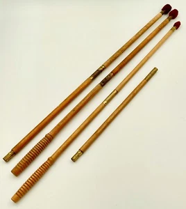 Vintage Shotgun Gun Cleaning Rod Wood Wooden Brass 7 Piece - Picture 1 of 6