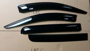 Wind Deflectors to fit Mitsubishi L200 & Triton 2015-2019 with L200 lettering  - Picture 1 of 6