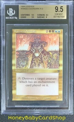 MTG Legends 1994 Ramses Overdark BGS 9.5 GEM MINT Old School 93/94 - Image 1 of 4