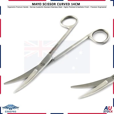 Tijera Mayo Curvada 14CM Tijeras Médicas Instrumento Dental Quirúrgico Nuevo Foto 1 de 4