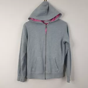 Converse Hoodie Girls XL Size 13-15 Years Grey Cotton Full Zip Hooded Sweatshirt - Picture 1 of 11