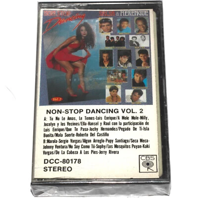 Non Stop Dancing Vol 2 Salsa & Merengue (Cassette Tape 1989) NUEVO NEW SEALED - Image 1 of 4