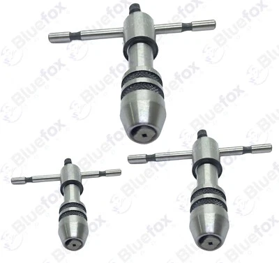 Ratcheting T Handle Tap Wrench Premium  1/16" To 1/2" Inch Varieties - Image 1 of 2