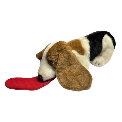 Vintage Avanti Baby Animals Applause Beagle Basset Hound Puppy & Sock Plush - Image 1 of 4