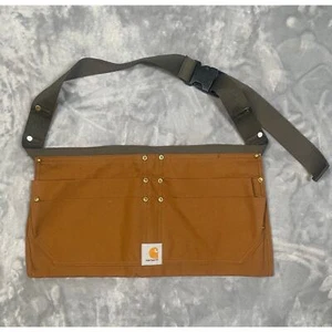 Carhartt Duck Canvas Nail Apron satchel tool belt Brown adjustable XXL EUC work - Picture 1 of 8