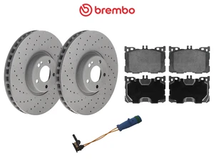 BREMBO FRONT DRILLED BRAKE DISCS PADS MERCEDES C43 E43 GLC43 E53 AMG EQC400 - Picture 1 of 6