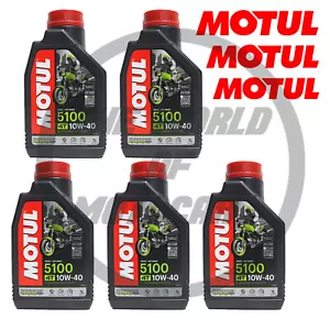 5 LT LITRI OLIO MOTUL MOTO SCOOTER 4T 5100 10W40 MA2 100 % SINTETICO PER MOTO - Foto 1 di 1