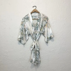 Jenny Yoo Robe Satin Ivory Floral XS Extra Small Isabella - Picture 1 of 12