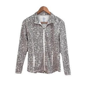 J.McLaughlin Billie Jacket Size Medium Gray Ivory Full Zip - Zdjęcie 1 z 8